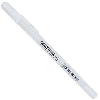 SAKURA GELLY ROLL PEN 0.5 MM WHITE SINGLE | Reliance Fine Art |Illustration Pens & Brush Pens