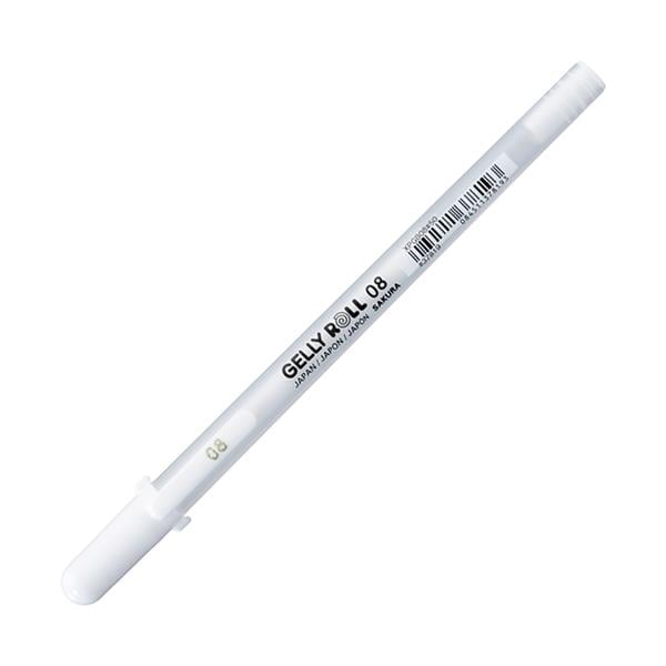 SAKURA GELLY ROLL PEN 0.8 MM WHITE SINGLE | Reliance Fine Art |Illustration Pens & Brush Pens