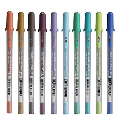 Sakura Gellyroll Moonlight Pens set of 10 Muted (XPGB-10ML) | Reliance Fine Art |Illustration Pens & Brush Pens