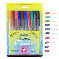 SAKURA Gellyroll Stardust Set of 10 Color Pens | Reliance Fine Art |Illustration Pens & Brush Pens