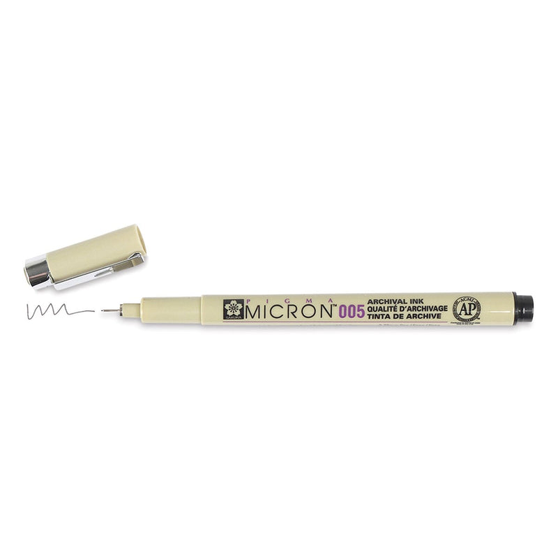 Sakura Pigma Micron Pen Black Single 0.05 | Reliance Fine Art |Technical Pens & Pencils