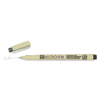 Sakura Pigma Micron Pen Black Single 0.1 | Reliance Fine Art |Technical Pens & Pencils