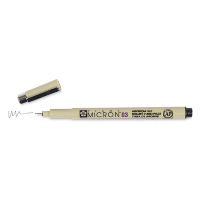 Sakura Pigma Micron Pen Black Single 0.3 | Reliance Fine Art |Technical Pens & Pencils