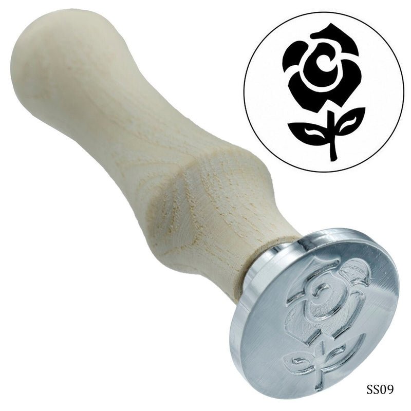 Sealing Stamp Rose with Leaf (SS09) | Reliance Fine Art |Wax Seals