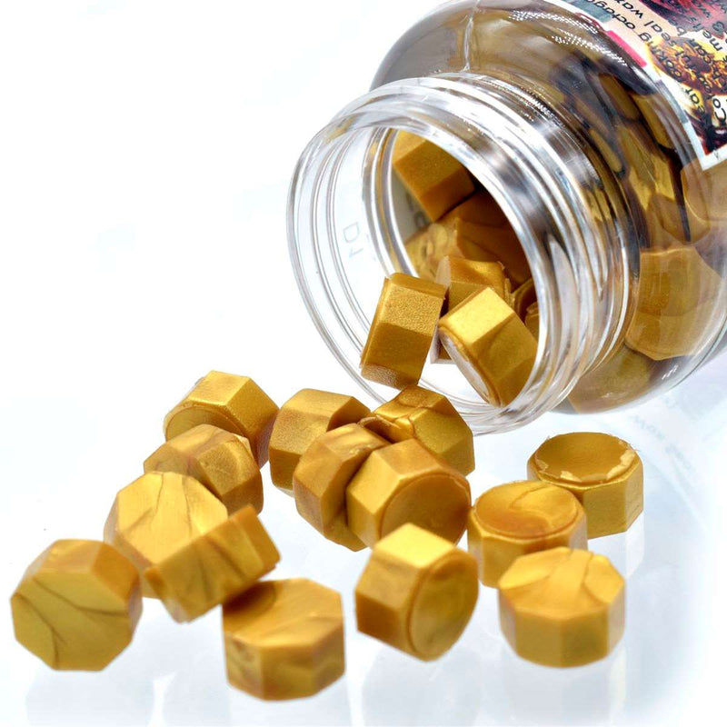 Sealing Wax Beads - Metallic Gold (CWB205) Pack of 70-75 beads-25gms | Reliance Fine Art |Wax Beads