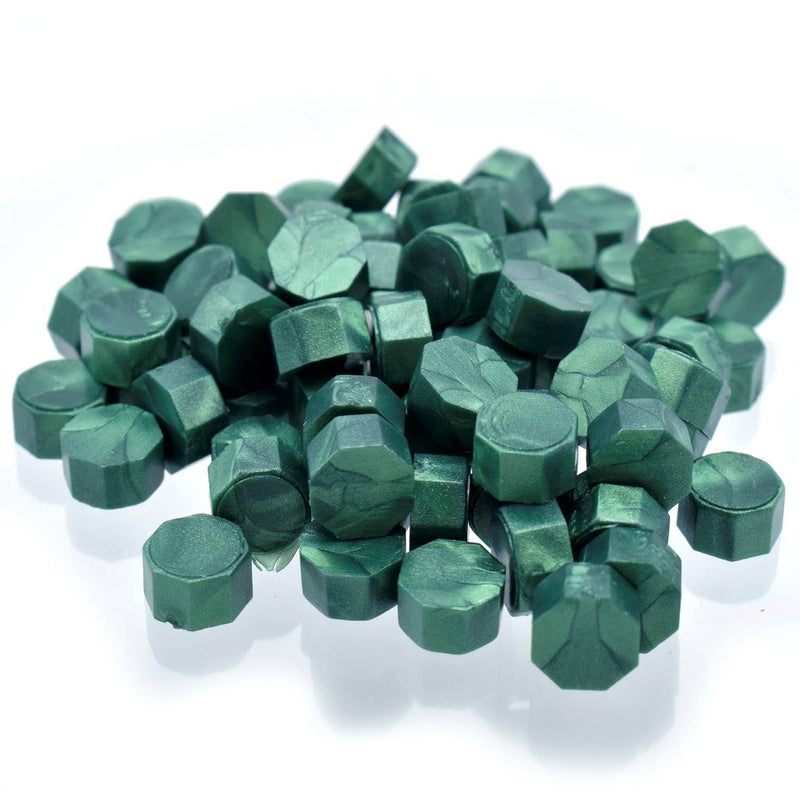 Sealing Wax Beads - Metallic Green (CWB206) Pack of 70-75 beads-25gms | Reliance Fine Art |Wax Beads