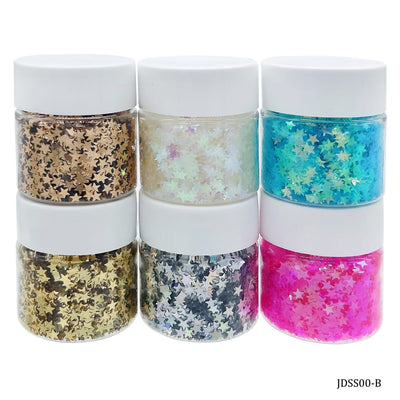 Sequins Star 6 Colour pack-Bright (JDSS00-B) | Reliance Fine Art |Resin and Fluid ArtTexture mediums for Resin and Fluid Art