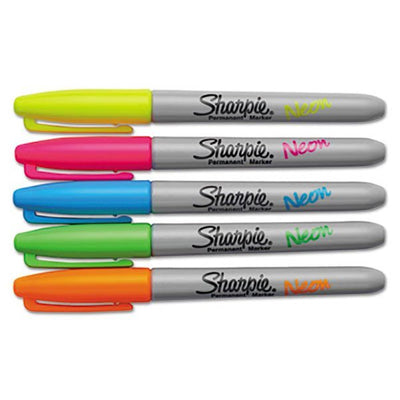 Sharpie Neon Markers Set Of 5 | Reliance Fine Art |Illustration Pens & Brush PensMarkers