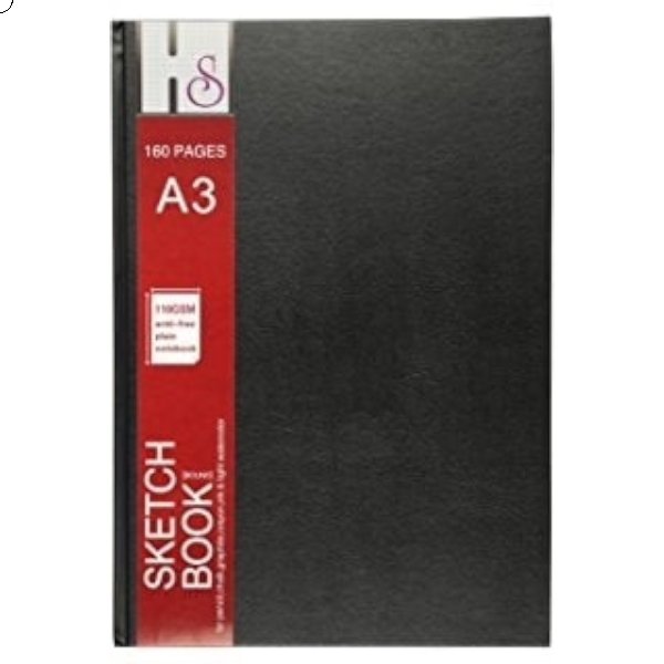 Sketch Book A3 110GSM 160 Pages (Hard Bound) | Reliance Fine Art |Art JournalsArt PadsSketch Pads & Papers