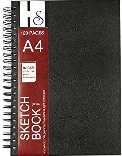 Sketch Book A4 160 GSM 120 Pages (Spiral Bound) | Reliance Fine Art |Art JournalsArt PadsSketch Pads & Papers