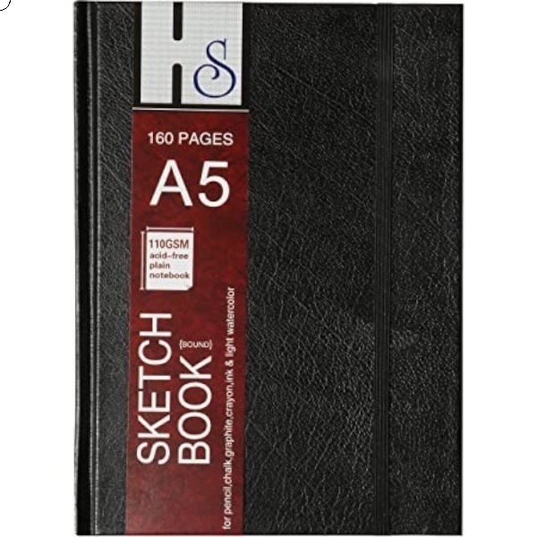 Sketch Book A5 110 GSM 160 Pages (Hard Bound) | Reliance Fine Art |Art JournalsArt PadsSketch Pads & Papers