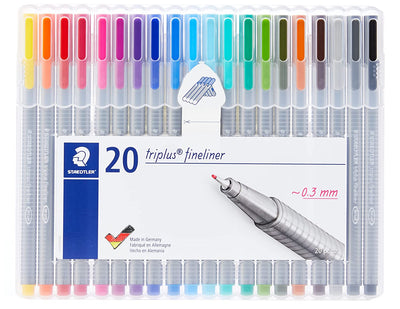 STAEDTLER Fineliner Triplus 0,30mm(20) | Reliance Fine Art |Illustration Pens & Brush Pens