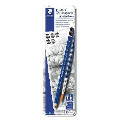 STAEDTLER LUMOGRAPH WATERSOLUBLE GRAPHITE PENCIL SET OF 5 (100AG6) | Reliance Fine Art |Charcoal & Graphite