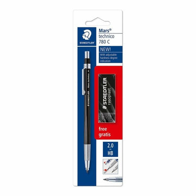STAEDTLER MARS TECHNICO 2MM PENCIL Extra Dark (780CBKP6) | Reliance Fine Art |Illustration Pens & Brush Pens