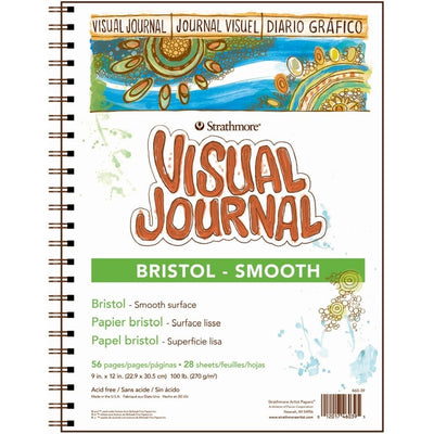 STRATHMORE 300 SERIES BRISTOL VISUAL JOURNAL SMOOTH 28 sheets GSM-270, 22.9 x 30.5 cm (P460-39) | Reliance Fine Art |Art JournalsSketch Pads & Papers