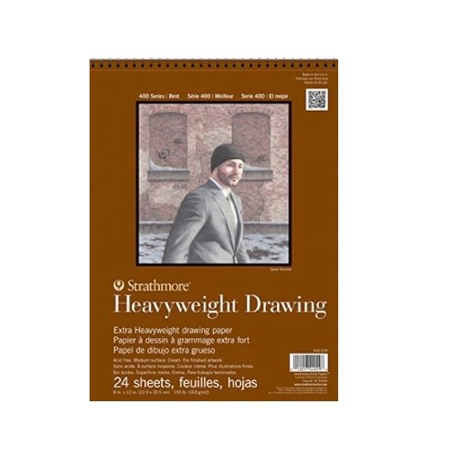 STRATHMORE 400 SERIES DRAWING PAD MEDIUM SURFACE 24 sheets 163 GSM, 14.8 x 21 cm (P400-95) | Reliance Fine Art |Art PadsSketch Pads & Papers