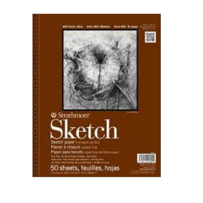 STRATHMORE 400 SERIES SKETCH PAD FINE TOOTH 100 sheets 89 GSM, 21 x 29.7 cm (P455-94) | Reliance Fine Art |Art PadsSketch Pads & Papers