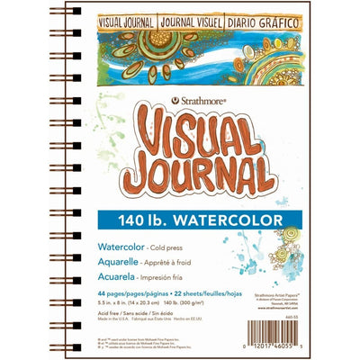STRATHMORE 400 SERIES WATERCOLOUR VISUAL JOURNAL COLD PRESS 34sheets GSM-190, 14x20.3cm(P460-45) | Reliance Fine Art |Art JournalsSketch Pads & PapersStrathmore Watercolor Pads