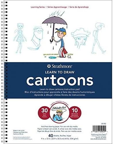 STRATHMORE LEARNING SERIES PADS CARTOONS 40 sheets GSM-104, 22.9 x 30.5 cm (P25-052) | Reliance Fine Art |Art PadsSketch Pads & Papers