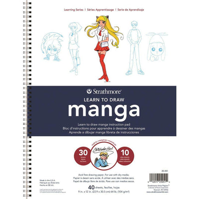 STRATHMORE LEARNING SERIES PADS MANGA 40 sheets GSM-104, 22.9 x 30.5 cm (P25-051) | Reliance Fine Art |Art PadsSketch Pads & Papers