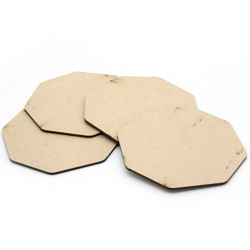 Tea Coaster MDF Hexagon 3.9inch 2MM Set of 4 Pcs (TCMH01) | Reliance Fine Art |Moulds & Surfaces for Resin and Fluid ArtResin and Fluid Art