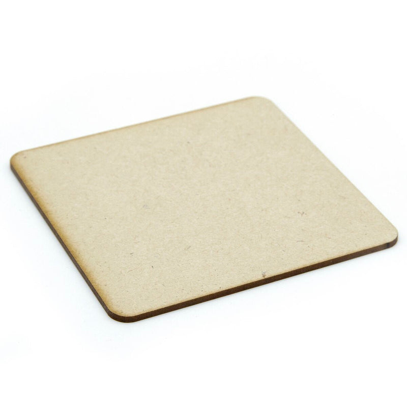 Tea Coaster MDF Square 3.9Inch 2MM Set of 4 Pcs (TCMS02) | Reliance Fine Art |Moulds & Surfaces for Resin and Fluid ArtResin and Fluid Art