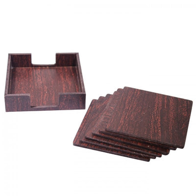 Tea Coaster Wooden Dark Brown Colour Set of 6 Pcs (K24TCW) | Reliance Fine Art |Moulds & Surfaces for Resin and Fluid ArtResin and Fluid Art