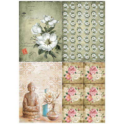 The Vintage Floral Paper Pack, Size: A4 24 Sheets (JPTVA4X24) | Reliance Fine Art |A4 & A5Paper PacksPaper Packs A3