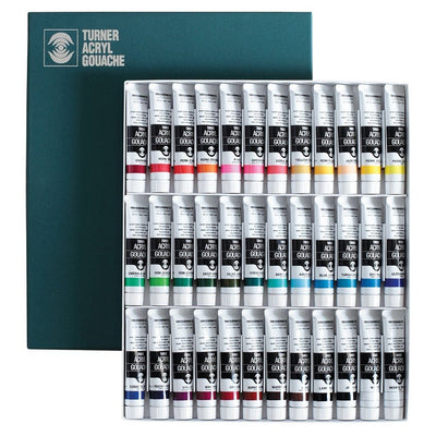 Turner Acrylic Gouache Colour Set of 36 (20 ML) | Reliance Fine Art |Gouache Paint SetsGouache PaintsPaint Sets