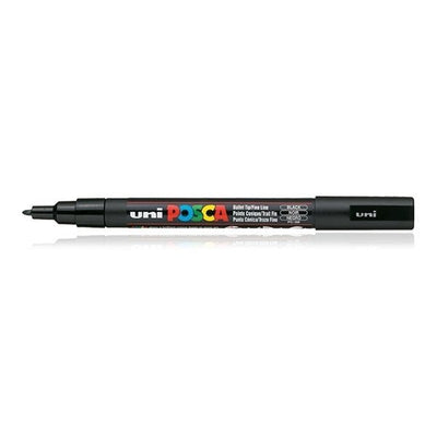 Uni Posca Marker Black 0.9-1.3mm (12T) | Reliance Fine Art |MarkersPaint Markers