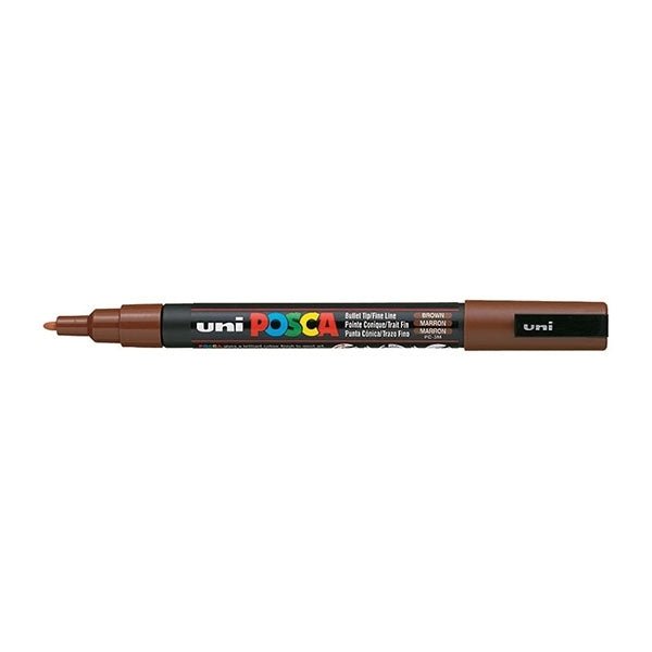 Uni Posca Marker Dark Brown 0.9-1.3mm (12T) | Reliance Fine Art |MarkersPaint Markers