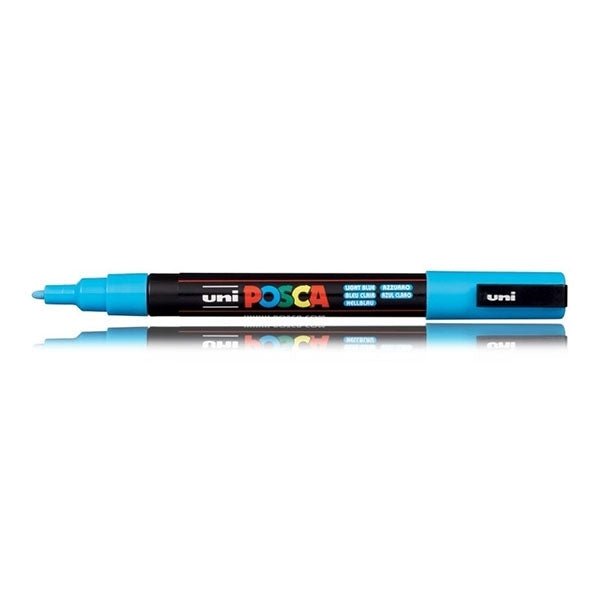 Uni Posca Marker light Blue 0.9-1.3mm (12T) | Reliance Fine Art |MarkersPaint Markers