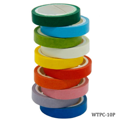 Washi Tape Set of 10pcs Solid Colors Small (WTPC-10P) | Reliance Fine Art |Art Tools & Accessories