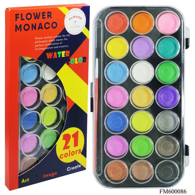Water Colour Flower Monaco 21 Colors FM600086 | Reliance Fine Art |Paint SetsWatercolor Paint Sets