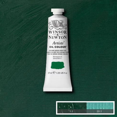 Winsor & Newton Artist Oil Color 37ml S1 Chrome Green Deep Hue | Reliance Fine Art |Oil PaintsWinsor & Newton Artist Oil Colours
