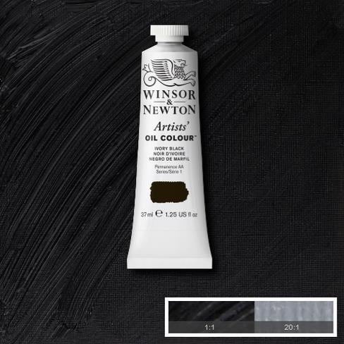Winsor & Newton Artist Oil Color 37ml S1 Ivory Black | Reliance Fine Art |Oil PaintsWinsor & Newton Artist Oil Colours
