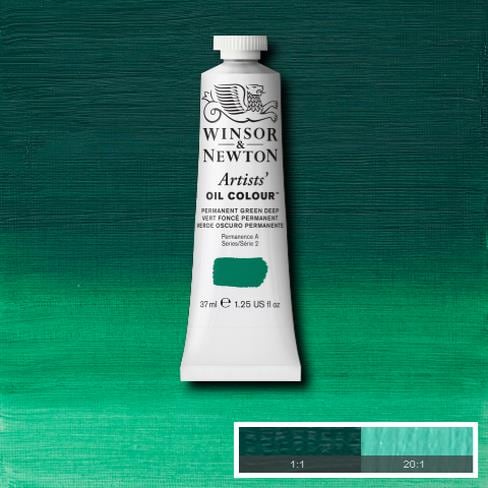 Winsor & Newton Artist Oil Color 37ml S2 Permanent Green Deep | Reliance Fine Art |Oil PaintsWinsor & Newton Artist Oil Colours