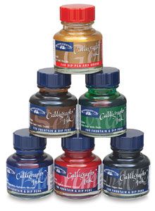 Winsor & Newton Calligraphy Ink - Set of 6 Assorted (1190192) | Reliance Fine Art |Artist InksCalligraphy & Lettering