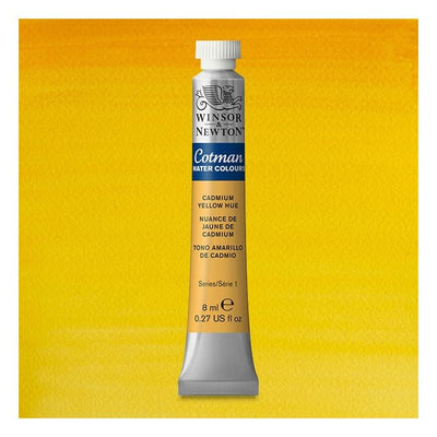 Winsor & Newton Cotman Water Colour 8ML CADMIUM YELLOW HUE | Reliance Fine Art |Water ColorWatercolor PaintWinsor & Newton Cotman Watercolour