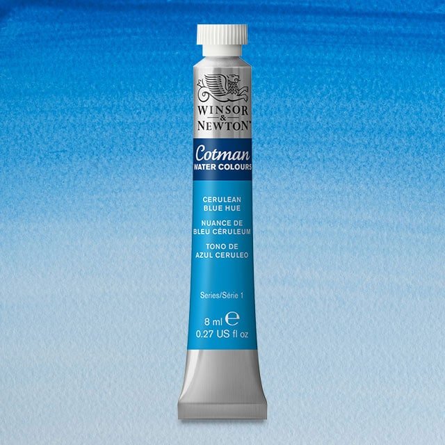 Winsor & Newton Cotman Water Colour 8ML CERELEAN BLUE HUE | Reliance Fine Art |Water ColorWatercolor PaintWinsor & Newton Cotman Watercolour