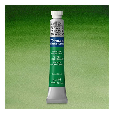 Winsor & Newton Cotman Water Colour 8ML HOOKERS GREEN LIGHT | Reliance Fine Art |Water ColorWatercolor PaintWinsor & Newton Cotman Watercolour