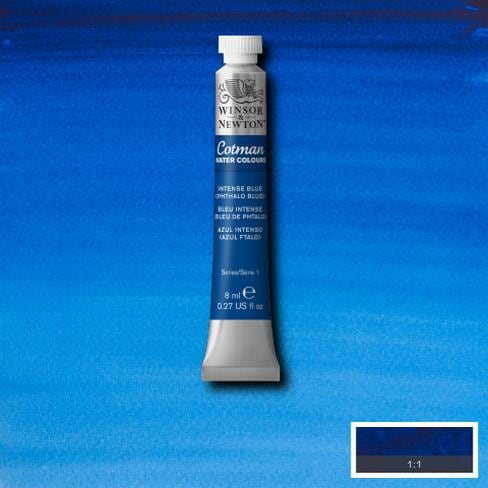 Winsor & Newton Cotman Water Colour 8ML INTENSE BLUE (Phthalo Blue) | Reliance Fine Art |Water ColorWatercolor PaintWinsor & Newton Cotman Watercolour