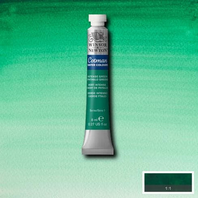 Winsor & Newton Cotman Water Colour 8ML INTENSE GREEN (Phthalo Green) | Reliance Fine Art |Water ColorWatercolor PaintWinsor & Newton Cotman Watercolour