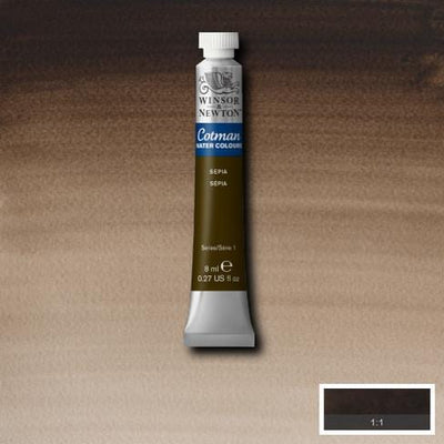 Winsor & Newton Cotman Water Colour 8ML SEPIA | Reliance Fine Art |Water ColorWatercolor PaintWinsor & Newton Cotman Watercolour