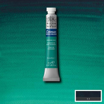 Winsor & Newton Cotman Water Colour 8ML VIRIDIAN HUE | Reliance Fine Art |Water ColorWatercolor PaintWinsor & Newton Cotman Watercolour