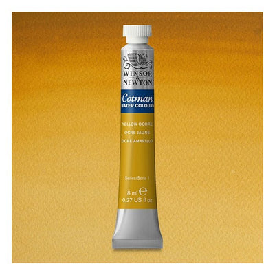 Winsor & Newton Cotman Water Colour 8ML YELLOW OCHRE | Reliance Fine Art |Water ColorWatercolor PaintWinsor & Newton Cotman Watercolour