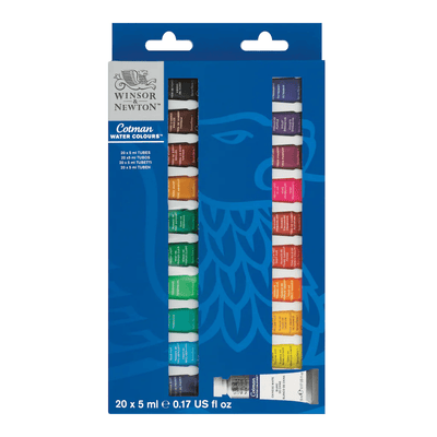 Winsor & Newton Cotman Watercolour 20 Tubes Set (5ml) | Reliance Fine Art |Water ColorWatercolor Paint SetsWinsor & Newton Cotman Watercolour