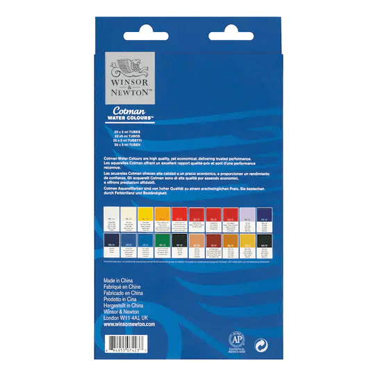 Winsor & Newton Cotman Watercolour 20 Tubes Set (5ml) | Reliance Fine Art |Water ColorWatercolor Paint SetsWinsor & Newton Cotman Watercolour