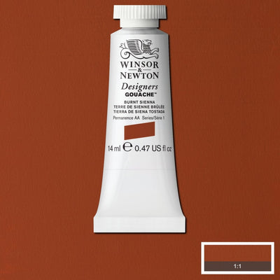 Winsor Newton Designer Gouache Burnt Sienna 14 ML S1 | Reliance Fine Art |Gouache PaintsWinsor & Newton Designer Gouache