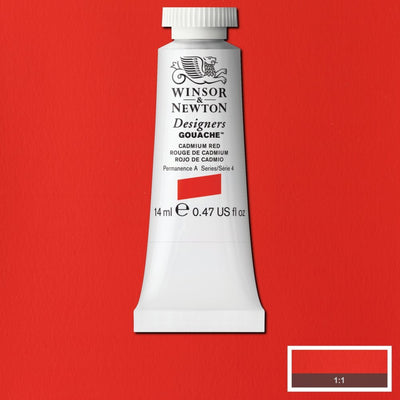 Winsor Newton Designer Gouache Cadmium Red 14 ML S4 | Reliance Fine Art |Gouache PaintsWinsor & Newton Designer Gouache